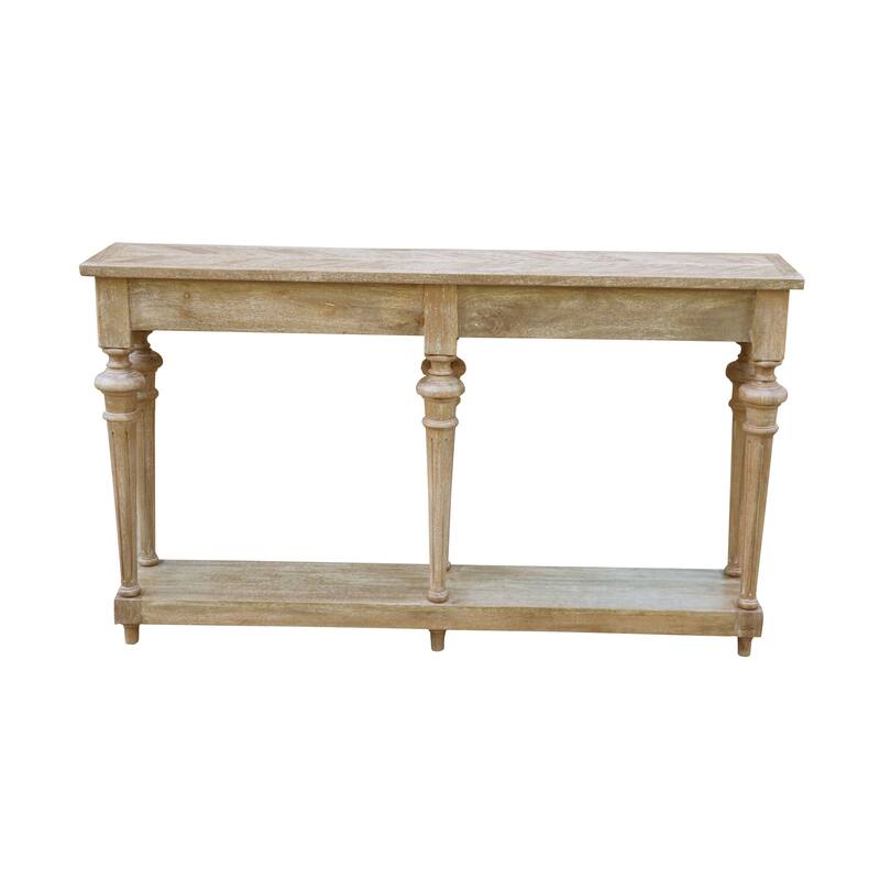 Arin 60-inch Traditional Turned Leg Console Table, Mango Hardwood