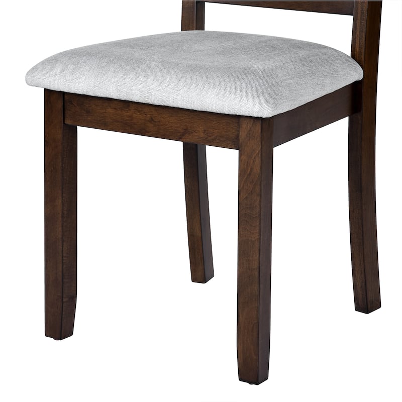 3 Piece Kitchen Dining Set with Drop Leaf Dining Table and 2 Dining Upholstered Chairs, Dining Room Set for Small Places
