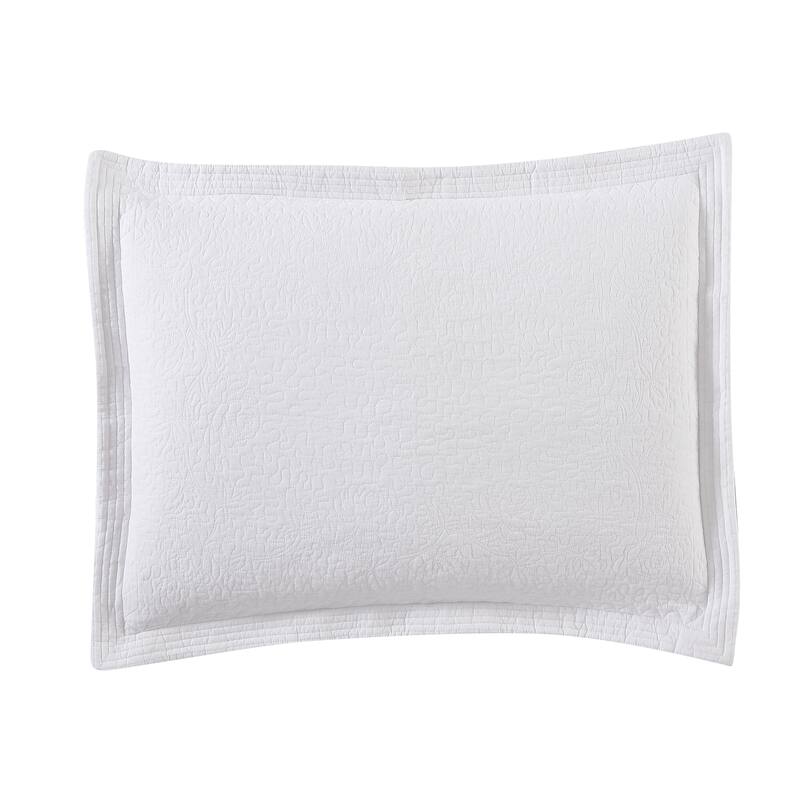 Laura Ashley Solid Trellis White Cotton Daybed Cover Set