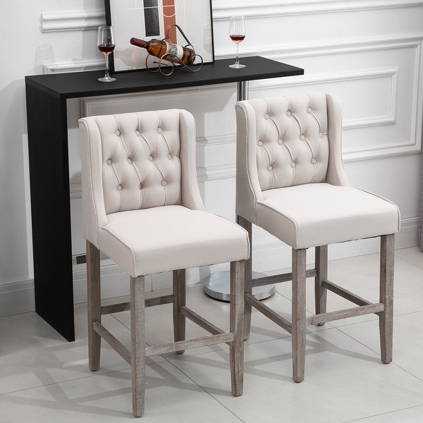 Homcom 40 store tufted counter stool