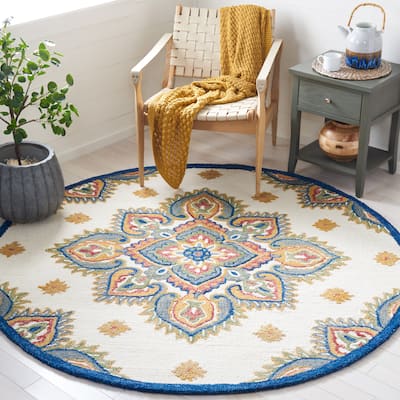 SAFAVIEH Handmade Blossom Annemarijn Medallion Wool Rug