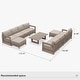 preview thumbnail 27 of 37, PURPLE LEAF Caesar L-Shaped Khaki Outdoor Couch with 9.6" Thick for Yard Porch Deck Patio Conversation Sets