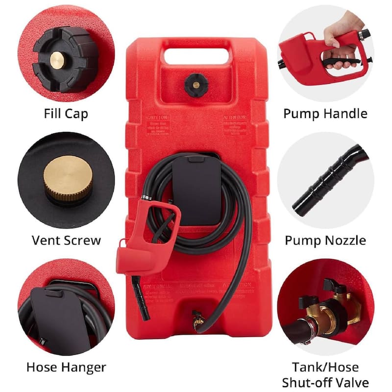 15 Gallon Fuel Caddy Tank, Portable Gas Fuel Container