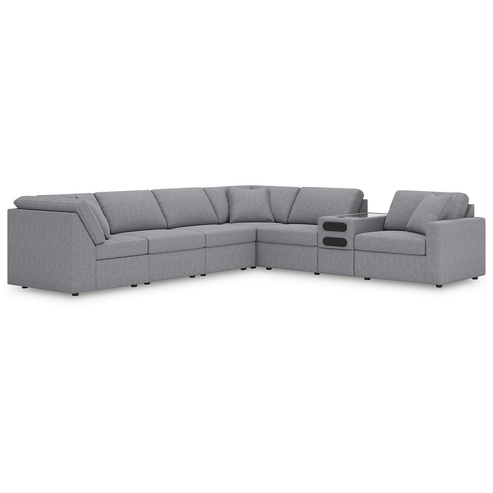 Signature Design by Ashley Modmax 7-Piece Sectional with Audio Console - 138" W x 86" D x 36" H