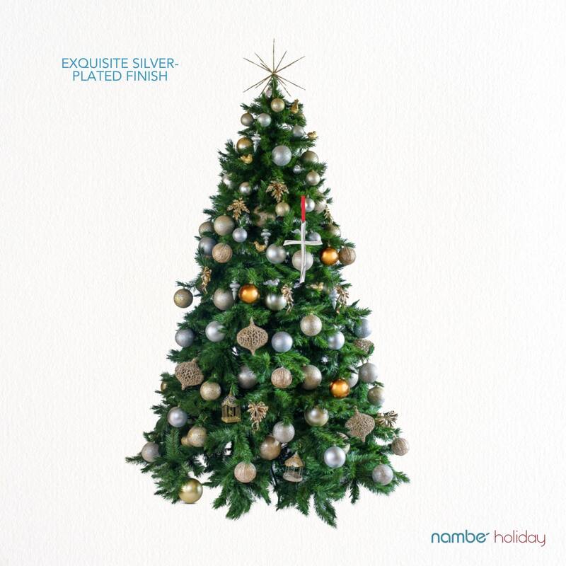 Nambe Nouveau Cross Ornament - 3.3” x 5.5”