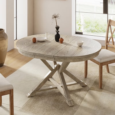 Horacio Traditional Extendable Dining Table with Solid Wood Legs by HULALA HOME