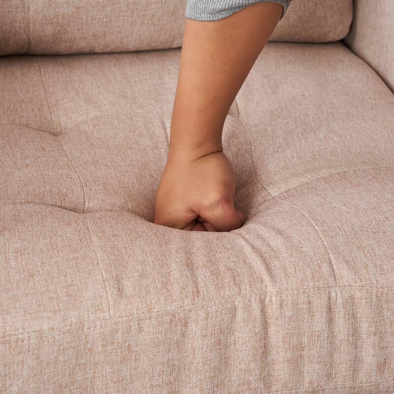 31.5" Tufted Arm Chair with Storage and Cup Holders