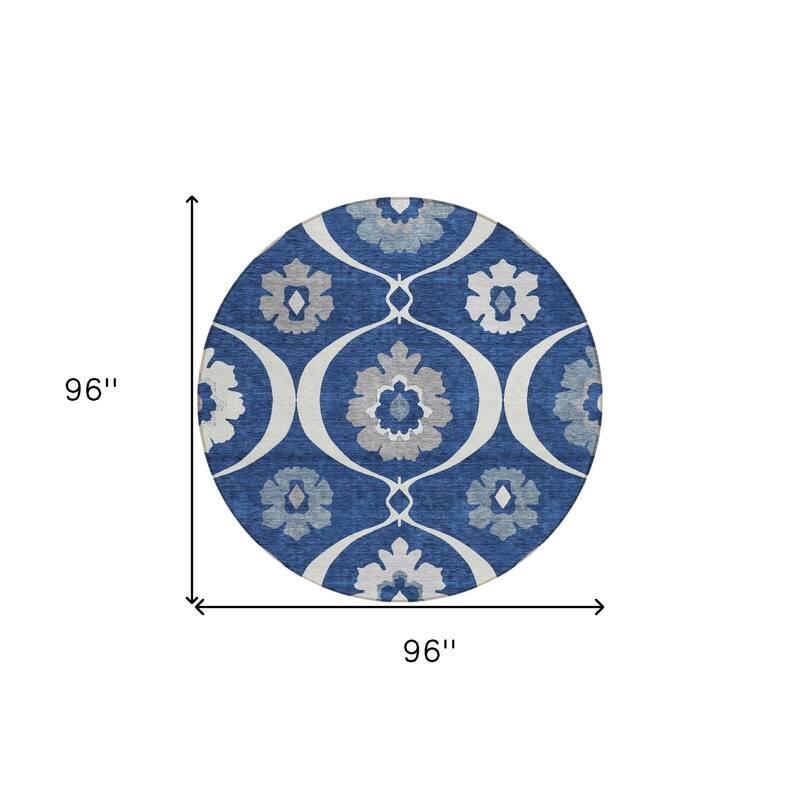 HomeRoots Medallion Transitional Rectangle Outdoor Rug