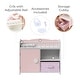 preview thumbnail 3 of 6, Olivia's Little World Wooden Baby Doll Crib & Cabinet - Pink