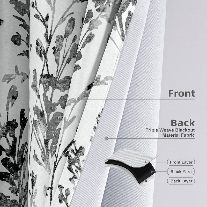 DriftAway Heather Curtain 84 Inches Long for Bedroom Blackout Thermal Insulated Curtain