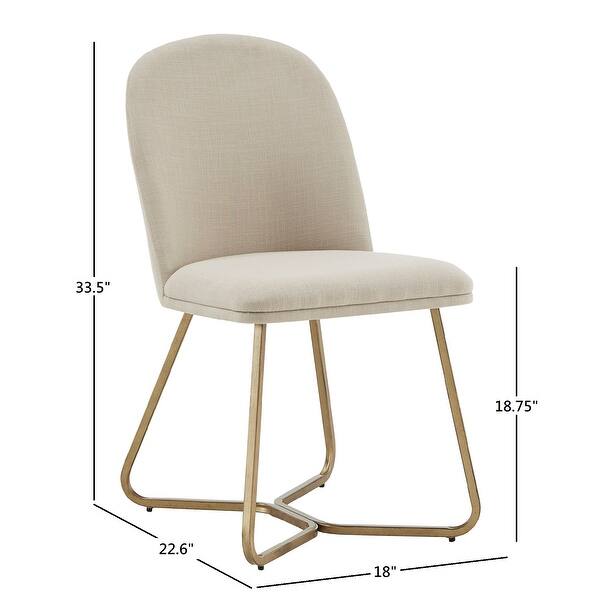 Cheyenne Gold Metal Dining Chair (Set of 2) by iNSPIRE Q Modern