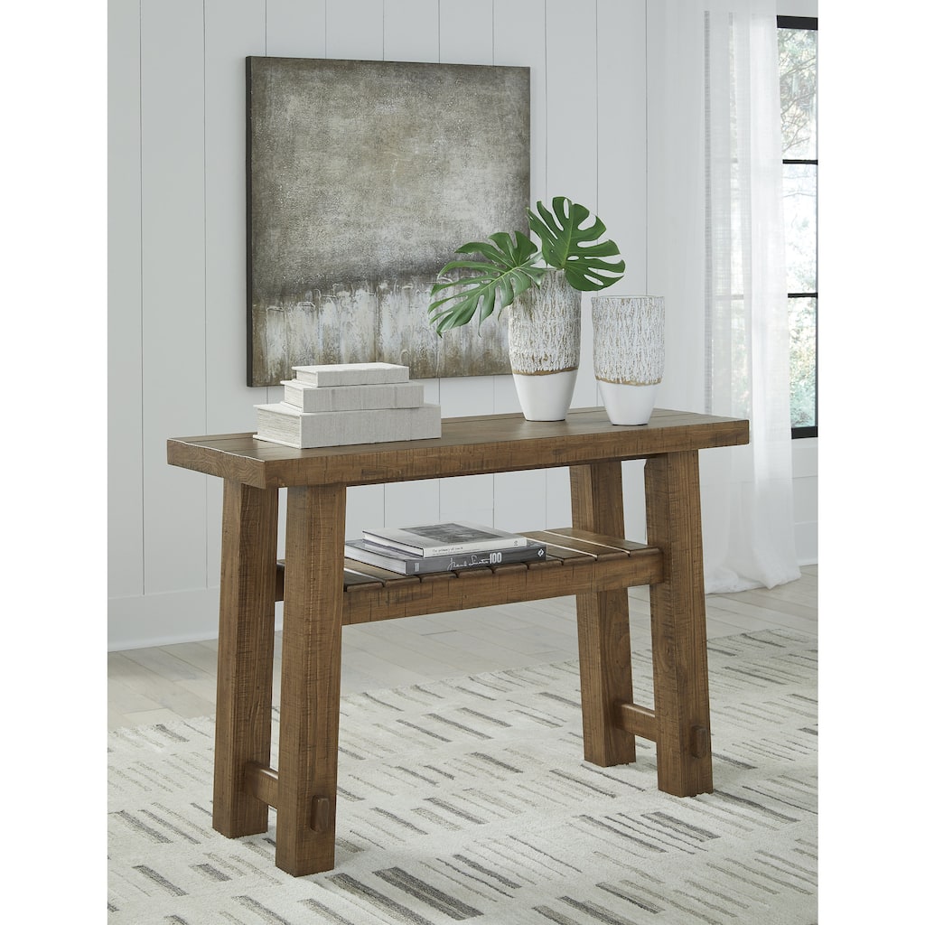 Signature Design by Ashley Mackifeld Brown/Beige Sofa Table - 48" W x 18" D x 33.25" H