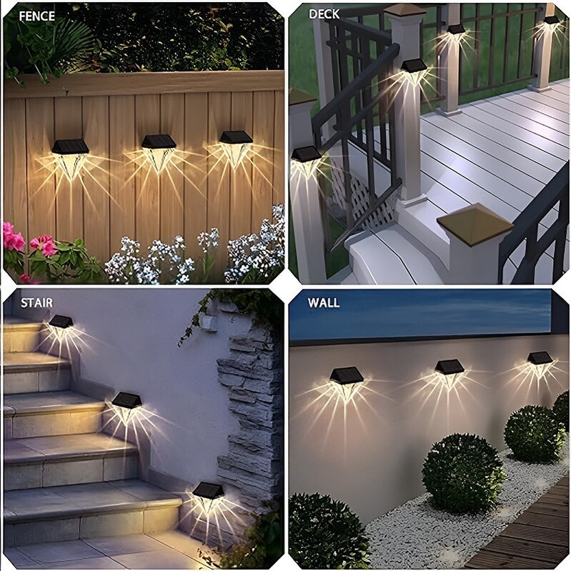Luci Solari Per Esterni LED - Faretto Da Giardino E Deck Impermeabile - Design Ricaricabile Ad Energia Solare - Dimensioni 10,5x5x4,7cm
