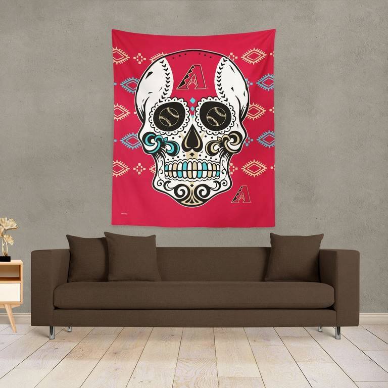 MLB Candy Skull Printed Wall Hanging