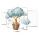 preview thumbnail 2 of 10, Designart "Nursery Adorable Giraffe II" Children Metal Wall Décor Set