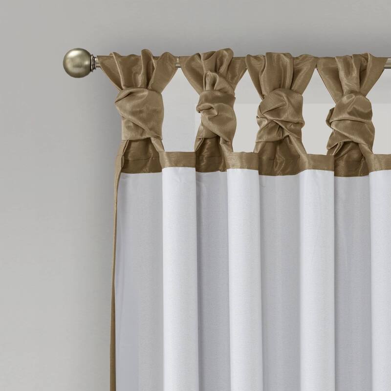 Madison Park Natalie Twist Tab Total Blackout Window Curtain Panel