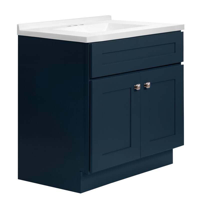 Brookings 31 Inch Assembled Bath Vanity with Modern Sink Top