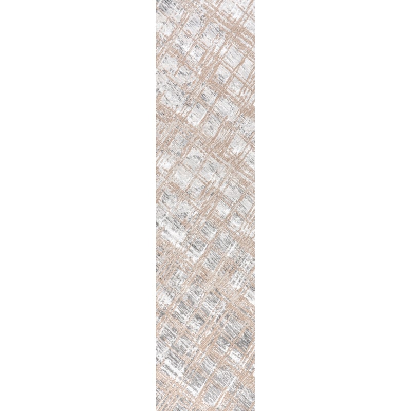 JONATHAN Y Tidal Modern Abstract Area Rug - 2 X 8 - Beige/Gray