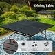 preview thumbnail 4 of 54, MAISON ARTS 9-Piece Patio Dining Set, 60 Inch Square Metal Table and 8 Metal Dining Chairs