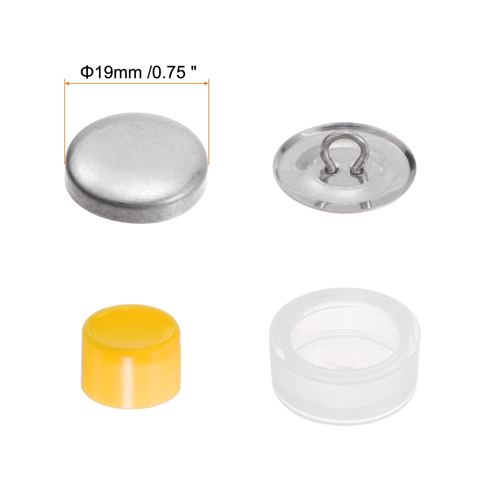 Self Cover Button Kit Aluminum Button with Tools