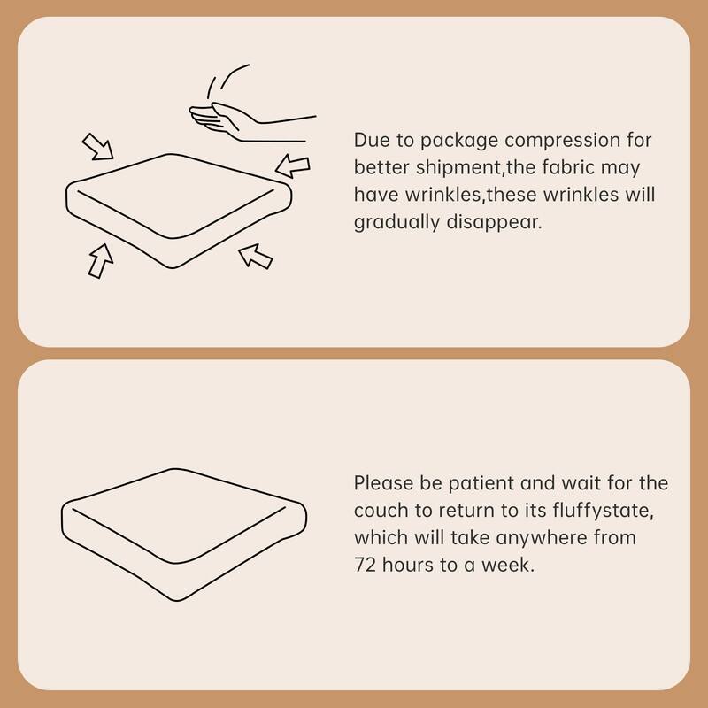 Rossetta 106" Right-Facing Modular L-Shaped Chaise Contrast Color Sectional Teddy Fabric Boneless Sofa