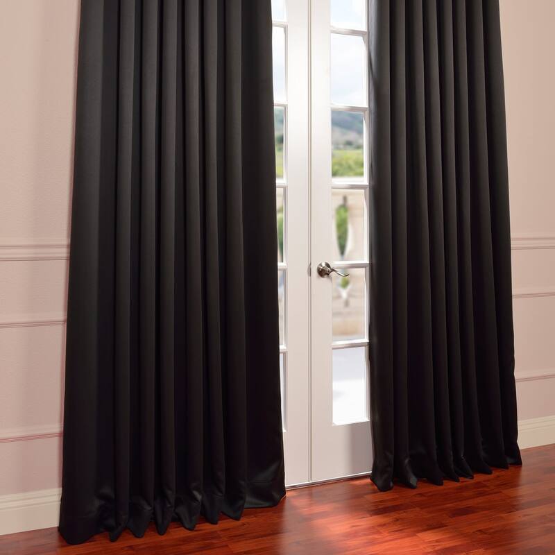 Exclusive Fabrics Extra Wide Room Darkening Grommet 84-inch Curtain (1 Panel) - 100 x 84