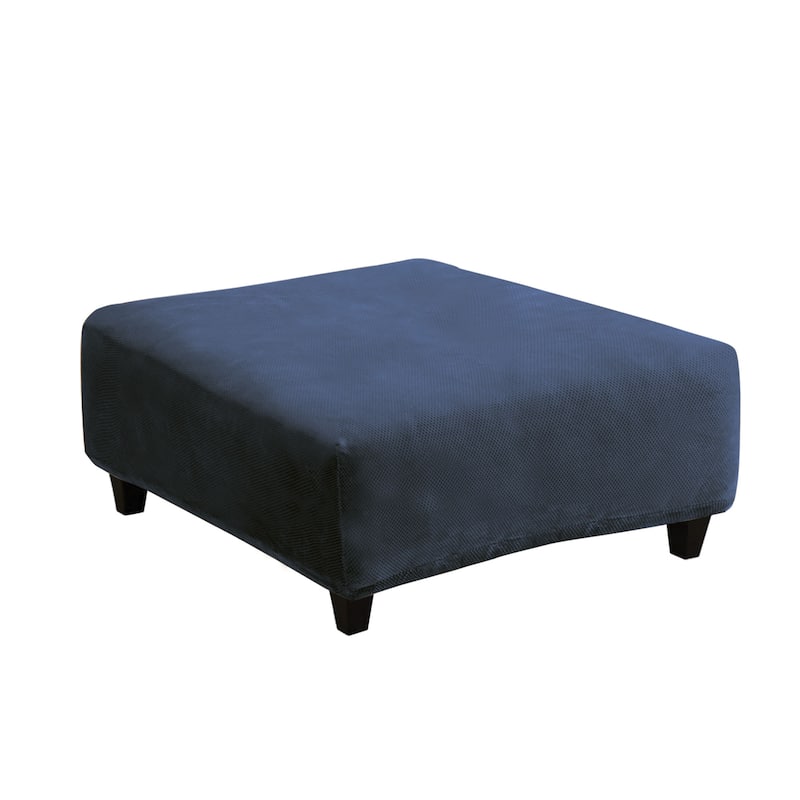 SureFit Stretch Pique Square Ottoman Slipcover