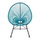 preview thumbnail 4 of 24, Vinyl Cord, Indoor and Outdoor Acapulco Chair - Set of 3 Aqua