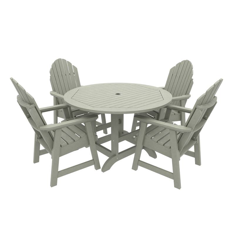 HIGHWOOD Commercial Muskoka 5-Piece Adirondack 48" Dining Set - Eucalyptus