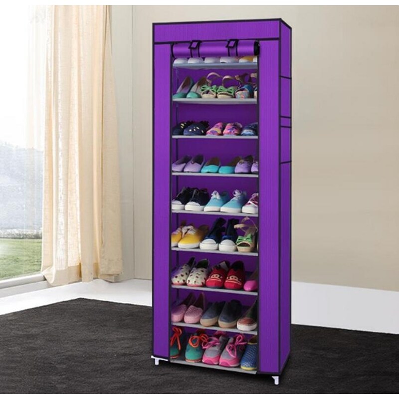 10 Tiers Shoe Rack Utility Shoe Storage Organizer with Non Woven