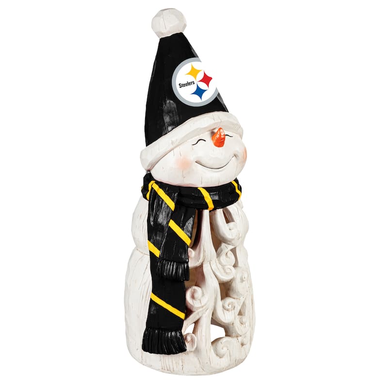 Pittsburgh Steelers Snowman LED Garden Statuary, 26"