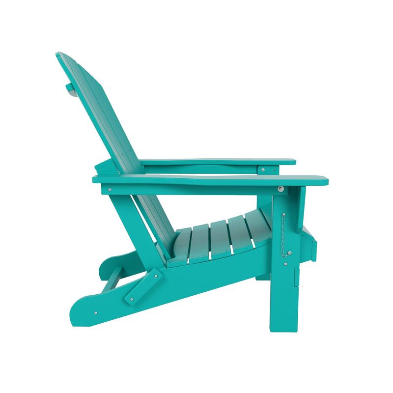 POLYTRENDS Laguna Folding Poly Eco-Friendly All Weather Outdoor Adirondack Chair