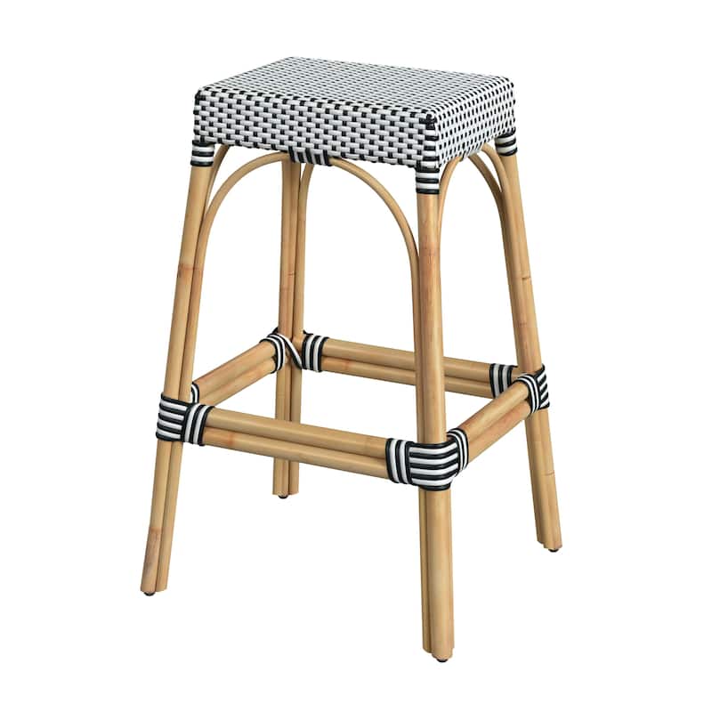 Robias Rectangular Rattan 30" Bar Stool
