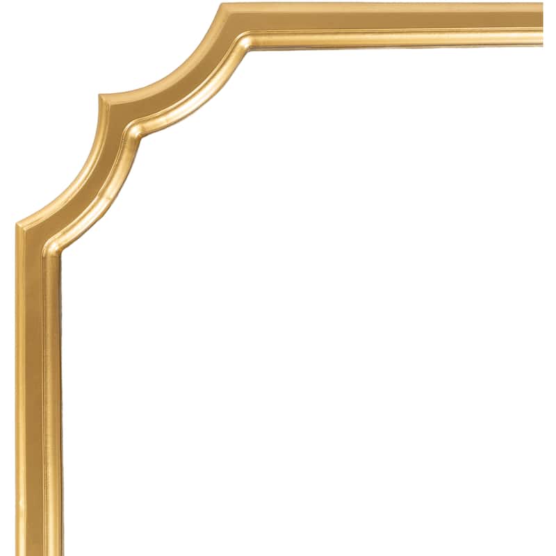 Livabliss Lannie Gold Scalloped Wall Mirror - 24"H x 24"W