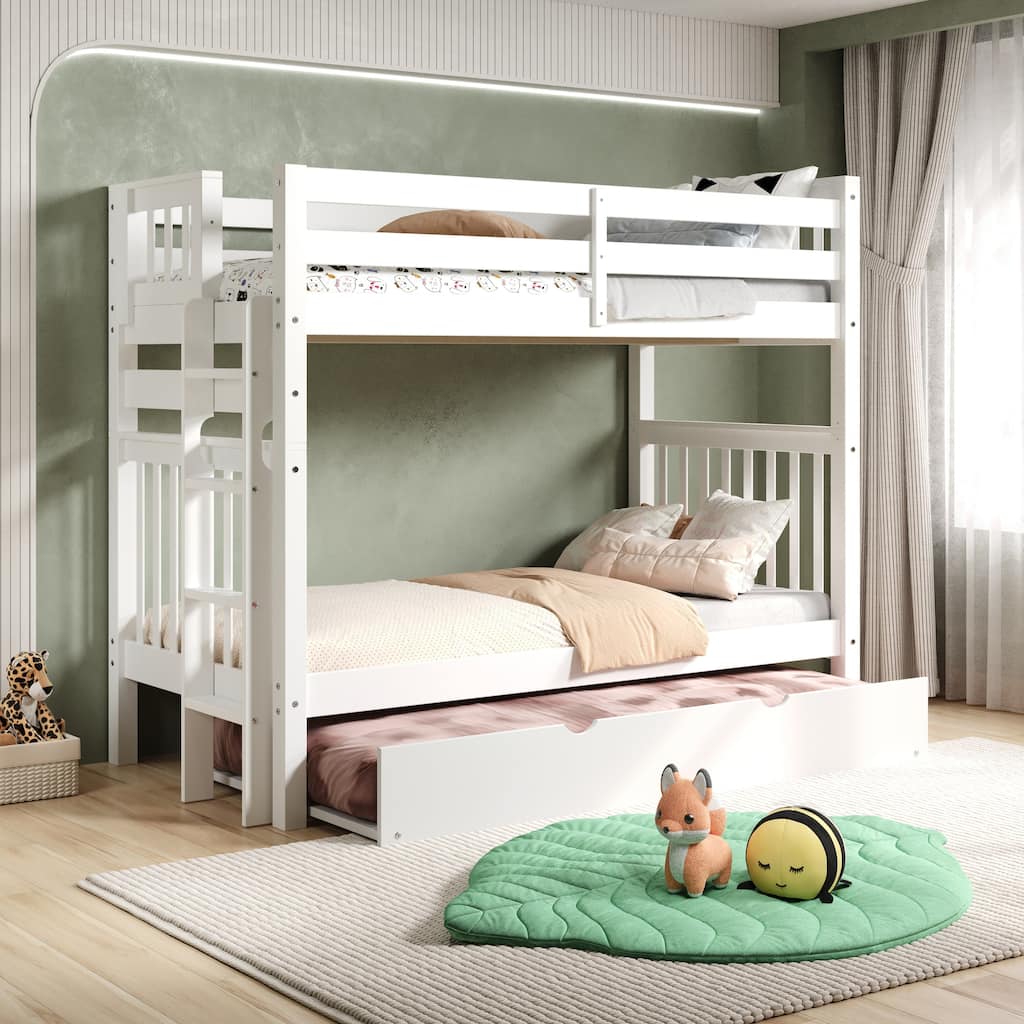 Taylor & Olive Trillium Tall Twin over Twin Bunk Bed, Twin Trundle