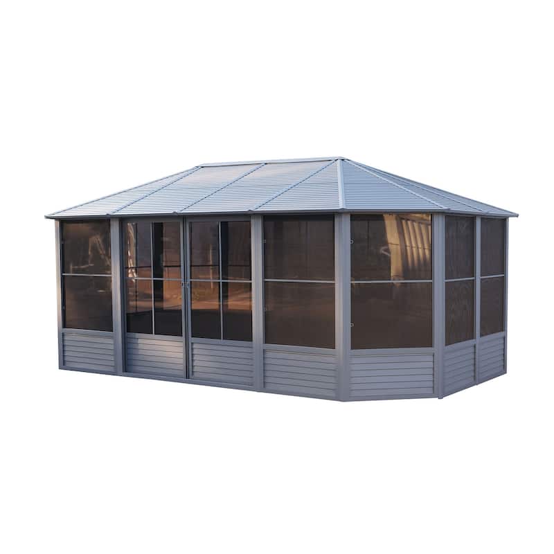 Florence - Solarium 12x18 Metal Roof - Grey