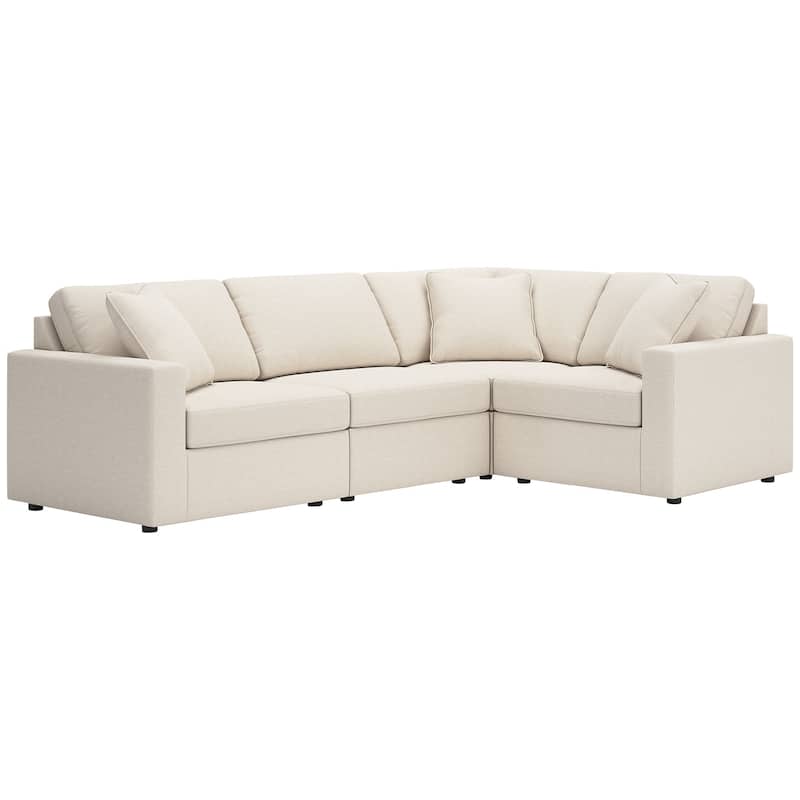 Signature Design by Ashley Modmax 4-Piece Sectional - 107" W x 75" D x 36" H - White