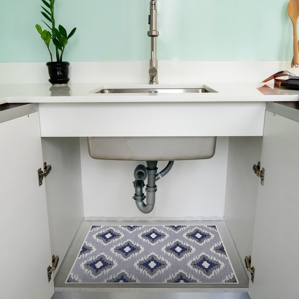 Under Sink Mat - Ultra-Absorbent Cotton Shelf Liners For Kitchen Cabinets - 2X3 feet
