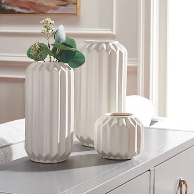 SAFAVIEH Emari Ceramic Decorative Vase (Set of 3) - 6Wx6Dx12H