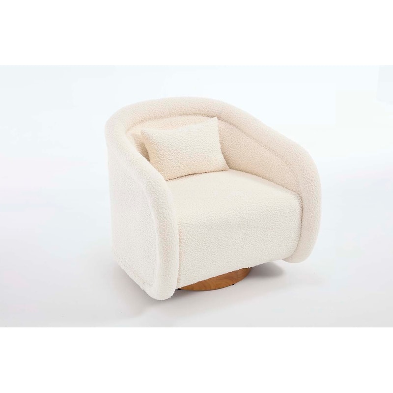 Comfy Pumpkin-Shaped Swivel Chair for Living Room,Bedroom,or Office