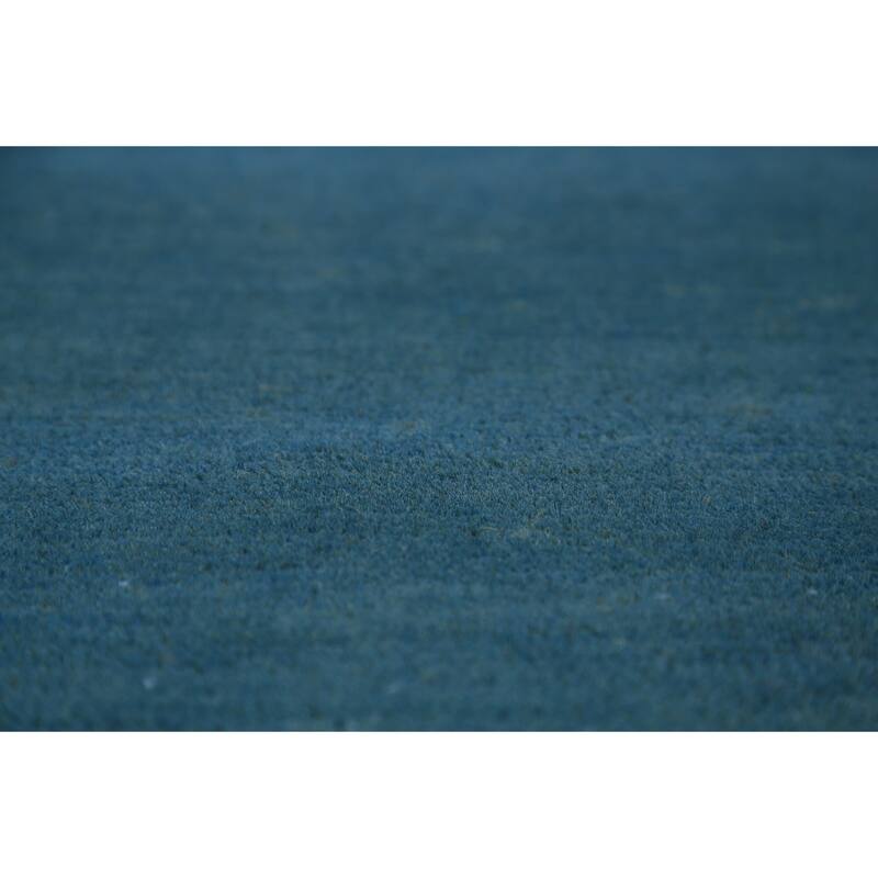 Blue Gabbeh Modern Area Rug Handmade Oriental Blue Wool Carpet - 5'6" x 7'10"