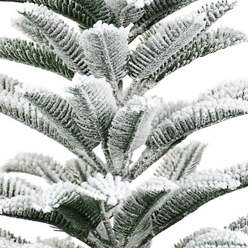 HomeRoots 2' Sparse Flocked Fir Christmas Tree With Burlap Base - White - 10.00 in. x 19.68 in. x 10.00 in.