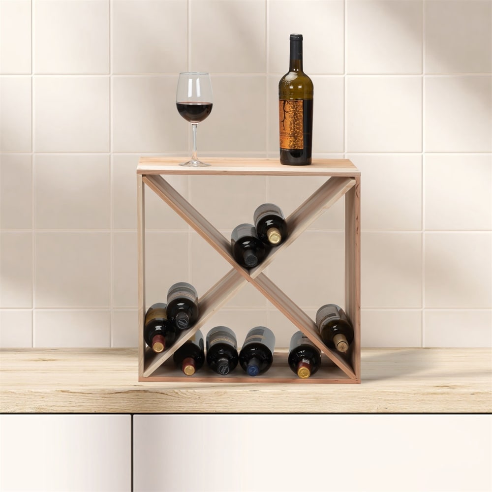 Set of 2 Wine Rack can Accommodate 48 Bottles of R...