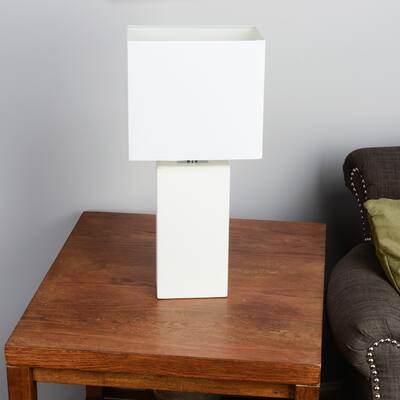 Porch & Den Mt. Carmel Leather 1-light Table Lamp - 11.02"x6.89"x17.52"