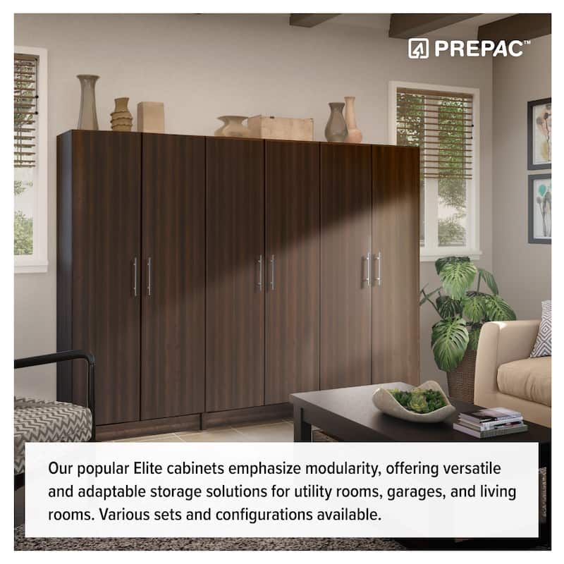 Prepac Elite Armoire Wardrobe Closet Cabinet with Hanging Rail