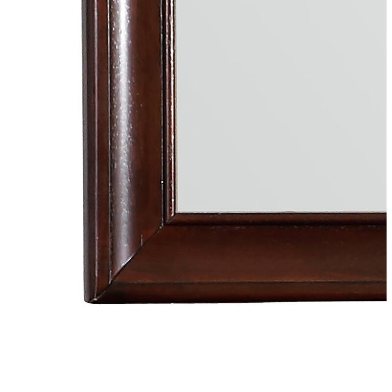 Wooden Framed Rectangular Dresser Wall Mirror - 45" - Dark Brown