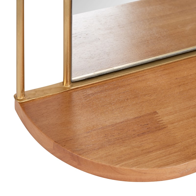 Kate and Laurel Reverie Framed Wall Mirror with Shelf - 23x30