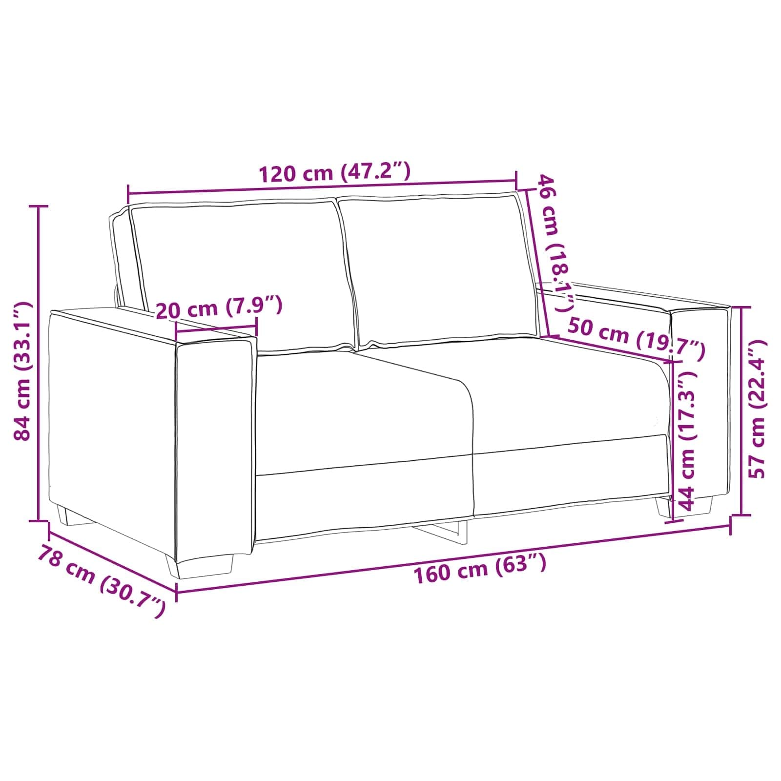vidaXL Sofa Black