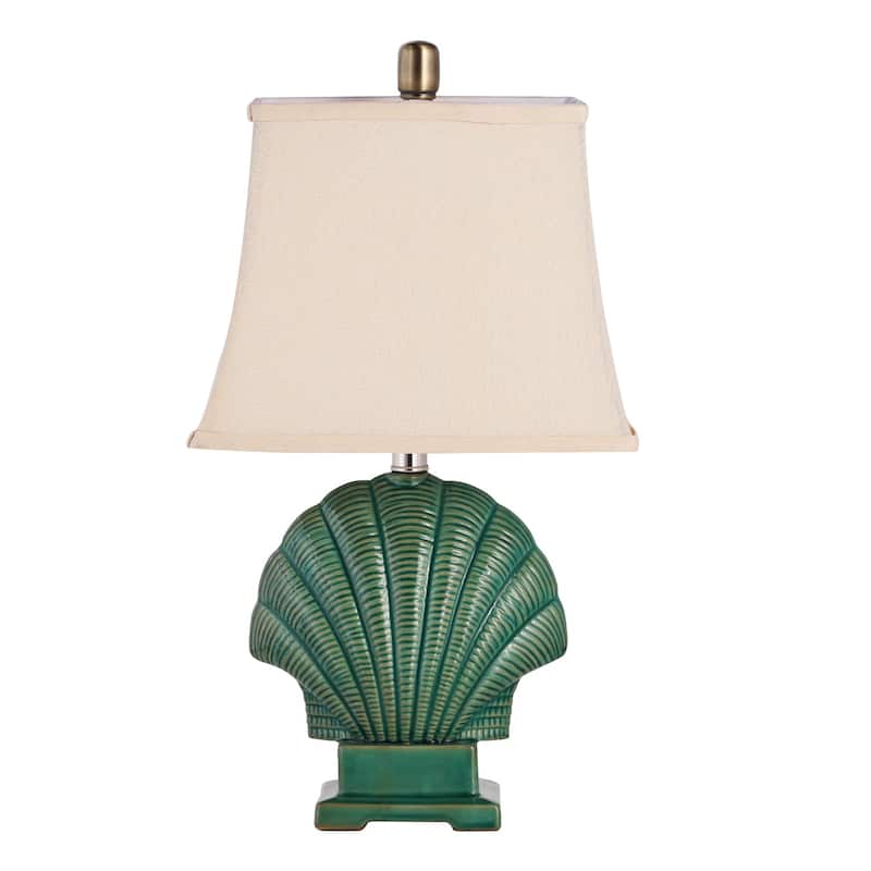 Javlergo Modern Ceramic Lamps Single Table Lamp for Living Room Bedroom Farmhouse Nightstand Bedside Lamps