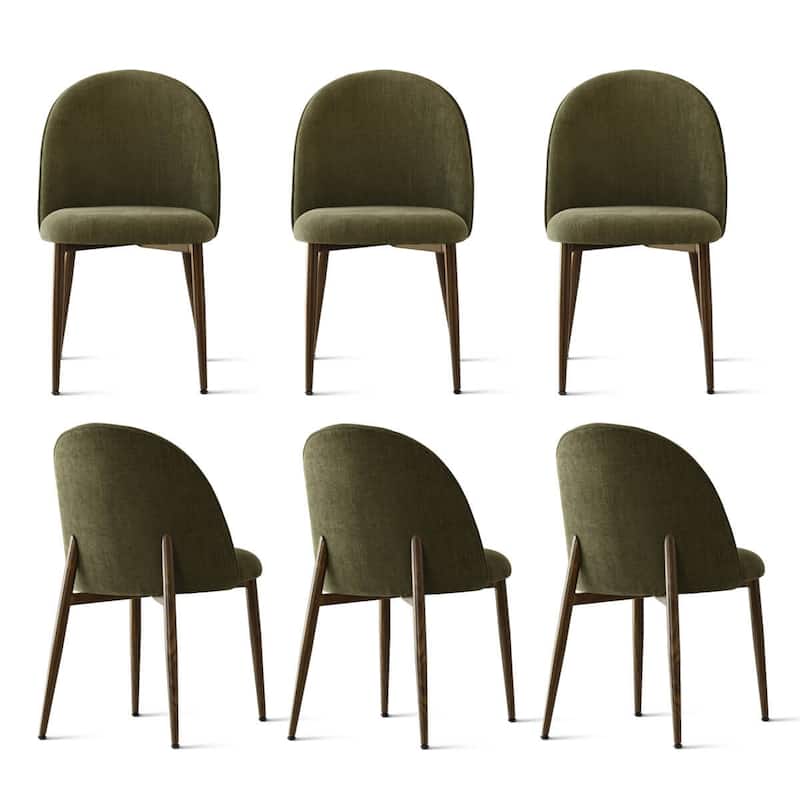 Upholstered Back Chenille Dining Chair (Set of 6)